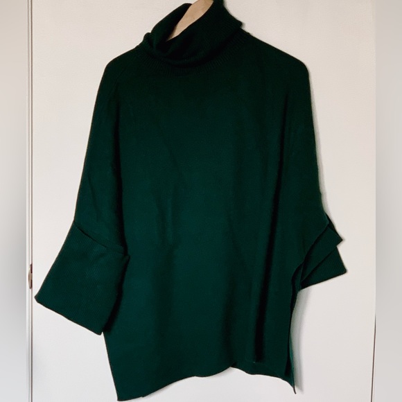Contemporaine cowl neck sweater, forest green - Picture 2 of 4